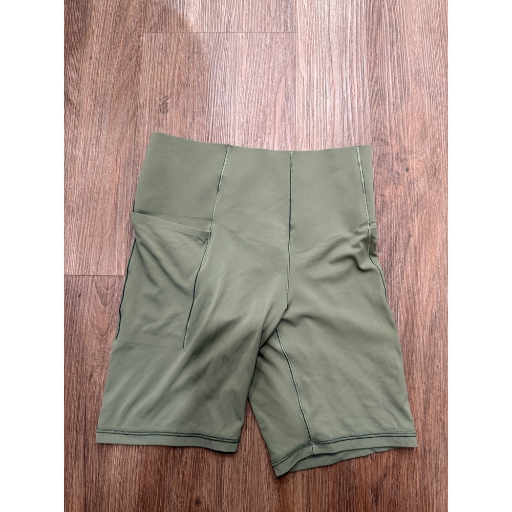 OFFLINE by Aerie Real Me Xtra High Waisted Bike Shorts Olive Green 7" Inseam M